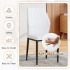 Set of 4/6 Dining Chairs PU Leather Upholstered Dinner Chairs Armless Chairs Accent Chairs with Padded Seat - Modernluxe - 4 of 4