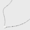 Valentine's Day Sterling Silver Polished Heart on Lana Necklace - A New Day™ Silver - 4 of 4