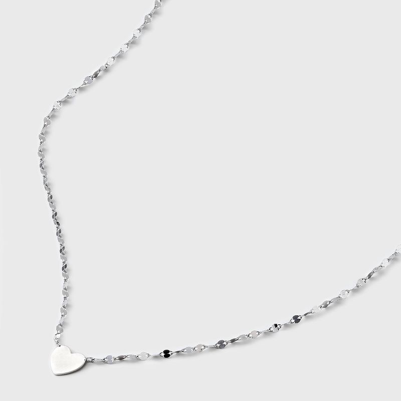 Sterling Silver Polished Heart on Lana Necklace - A New Day&#8482; Silver, 5 of 6