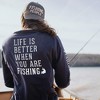 Pavilion Gift Company - Fishing People - Small Navy Long Sleeve T-Shirt - Shirts - 4 of 4