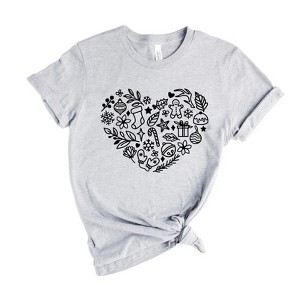 Simply Sage Market Women's Christmas Heart Short Sleeve Graphic Tee - 1 of 3
