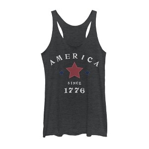 Women's Lost Gods Fourth of July  American Since 1776 Racerback Tank Top - 1 of 3