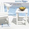 CAVINAS 15" Square HDPE Outdoor Console Tables for Patio, Outdoor Storage Patio Table for Courtyard, Garden, White - 3 of 4