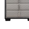 38" Nicola Decorative Storage Drawer Silver Synthetic Leather and Black Finish - Acme Furniture - 4 of 4