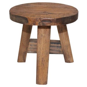 vidaXL Stool Varies Solid mahogany wood Compact Durable Stool Round - 1 of 3