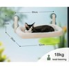 Mewoofun Pet Beds Cat Hammock Window Cat Bed Window Reversible Mat Cat Lounger with Update Strong Suction Cups, Beige, 14.37"*11.81"*3.15" - 2 of 4