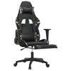vidaXL Massage Gaming Chair with Footrest Black&Camouflage Faux Leather - 3 of 4