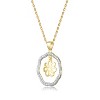 Guili Sterling Silver and 14K Gold Plated Two-Tone Outlined Flower Pendant, A Floral Design with Elegant Contrast, Perfect for Any Occasion - 3 of 3