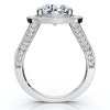 Pompeii3 Certified 3 5/8Ct Cushion Halo Diamond Engagement Ring 14k Gold Lab Created F/VS - 2 of 4