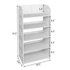 Racxily 5 Tier Carved Shoe Rack Organizer with Wooden Plastic Board, Freestanding Shoe Storage Cabinet, Shoes Shelf, for Entryway - 3 of 4