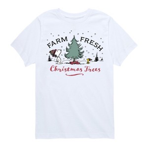 Boys' - Peanuts - Farm Fresh Trees Short Sleeve Graphic T-Shirt - 1 of 4