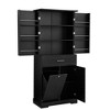Ridstar 72.6 in. H Black Bathroom Storage Cabinet with Tilt-Out Laundry Hamper & Adjustable Shelf - 4 of 4