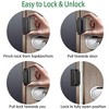 DOMETOUR Home Security Door Reinforcement Lock, Withstand 800 lbs Metal, Child Proof Latch, Top Extra Flip Lock for Inside Door - 4 of 4