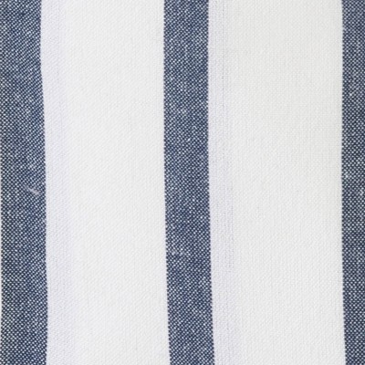 Set of 4 Navy Blue Striped Cotton Napkins, 20"