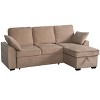TiramisuBest Multi-Functional Sectional Sofa with Removable Cup Holder Tray, Storage Chaise & Adjustable Backrests, Beige - 4 of 4
