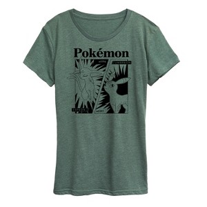 Women's - Pokémon - Espeon Umbreon Grid Short Sleeve Graphic T-Shirt - 1 of 4