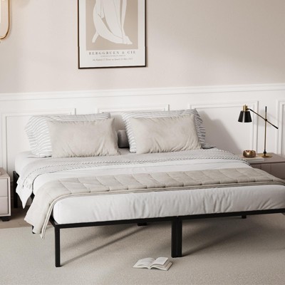 Bed Frame, Heavy Duty Metal Platform Bed, 1000LBS Capacity, Noise-Free, Anti-Sliding Slats