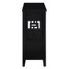Hostack 36'' Farmhouse Wood Console Table with 4 Drawers and 1 Storage Shelf for Entryway and Living Room , Black - 4 of 4