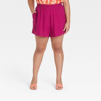 Women's Plus Size Linen Shorts - Ava & Viv™