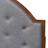 Baxton Studio Baxton Studio Madeline Fabric and Wood Headboard Gray/Walnut Brown - image 4 of 4