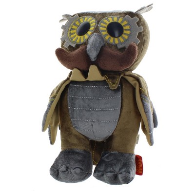 Crowded Coop, LLC WhimWham 8" Plush, Owl Mustache Steampunk