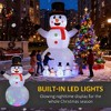 QingMoon Christmas Inflatable Snowman, 12FT Xmas Blow Up Holiday Decorations with Rotating Colorful LED Light for Yard, Garden and Lawn - 2 of 4
