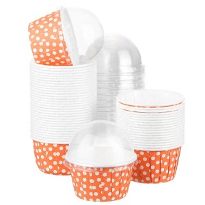 Unique Bargains Thick Foil Paper Oil-proof Soft Reliable Baking Cups 50 Pcs - 1 of 4