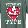 Women's - Peanuts - You're My Type Short Sleeve Graphic T-Shirt - 2 of 4