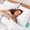 Lyocell Tencel King Pillowcase Set of 2, White, Ultra Soft, Moisture Regulating, Easy Care - 2 of 4