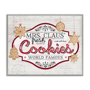 Stupell Industries Vintage Mrs. Claus Cookies Sign Framed Giclee Art - 1 of 4