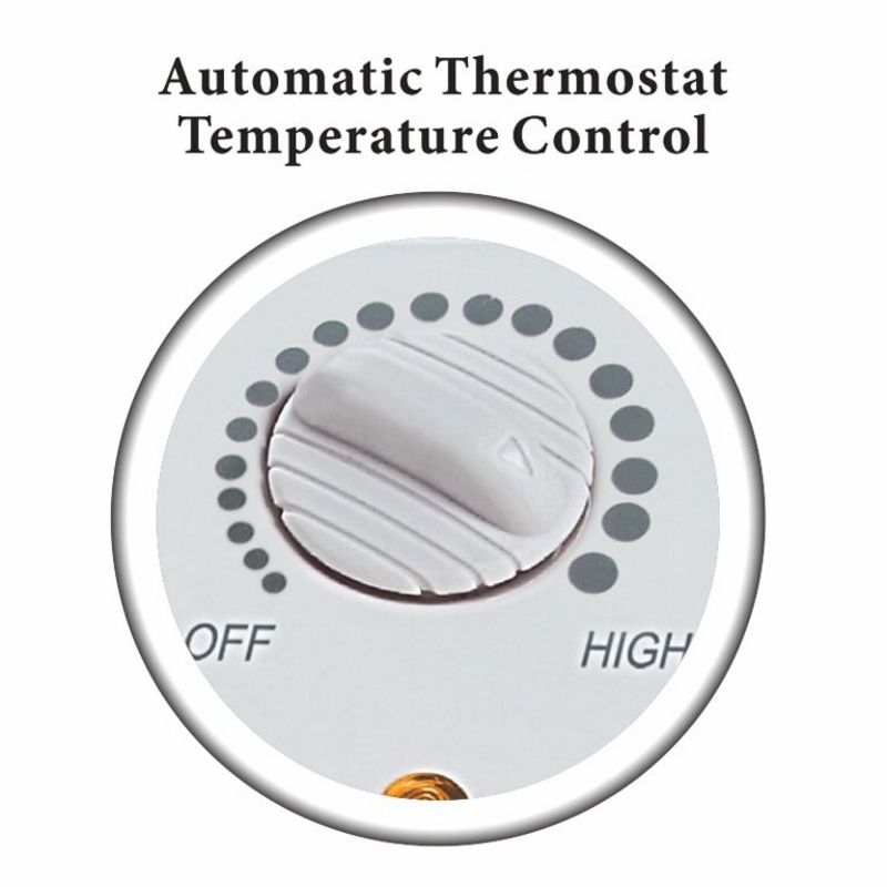 Optimus H2210 Portable Fan Forced Radiant Heater with Thermostat - White, 3 of 6