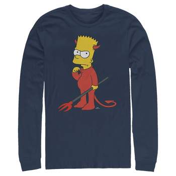 Men's The Simpsons Devil Bart Long Sleeve Shirt