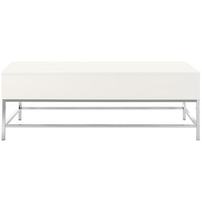 Safavieh home malone glam deals white and chrome coffee table