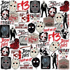 Friday The 13th 50ct Vinyl Large Deluxe Stickers Variety Pack - 1 of 4