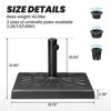 43 LBS Resin Square Base Stand for Outdoor Patio Market Table Umbrella - 2 of 4