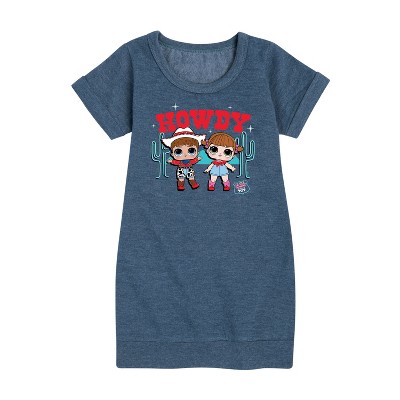 - LOL Surprise! - Howdy Cowgirls Graphic Short Sleeve Fleece Dress