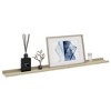 vidaXL Wall Shelves 2 pcs White and Sonoma Oak 39.4"x3.5"x1.2" - 2 of 4