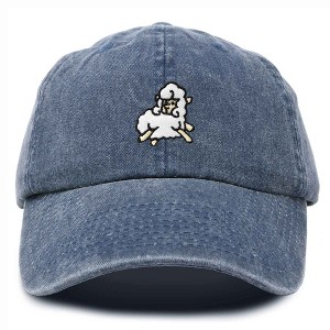 Dalix Sheep Embroidered Cotton Dad Hat Adjustable Cute Animal Lover Baseball Cap for Everyday Fashion Womens - 1 of 4