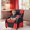 Costzon Kids Recliner, Gaming Chair with Footrest, Headrest & Lumbar Support, Leather Lounge for Living Room, Racing Sofa for Boys & Girls (Red) - 2 of 4
