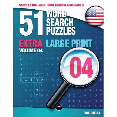 Sam's Extra Large-Print Word Search Games - Large Print by  Sam Mark (Paperback)