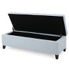 Sapphtopaz Modern Ottoman Upholstered Bench with Storage Bedroom Vanity Stool Tufted Stitching Bench for Living Room, Entryway - 2 of 4