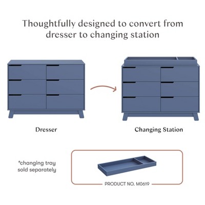 Hudson Cove Blue 48" GREENGUARD Certified Double Dresser with Drawers