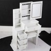 Vynxaria 29.2" Small Bedside Vanity Table with Cushioned Stool & Adjustable - 3 of 4