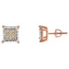 Haus of Brilliance 10K Two-Toned Princess-Cut Composite Diamond Stud Earrings - 2 of 4