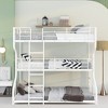 Full XL over Twin XL Over Queen Size Triple Bunk Bed with Long and Short Ladder - 3 of 4