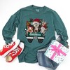 Simply Sage Market Women's Merry Christmas Farm Truck Long Sleeve Garment Dyed Tee - image 3 of 4