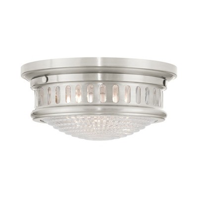 Livex Lighting Berwick 2 - Light Flush Mount in  Brushed Nickel