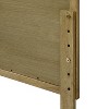 LuxenHome Natural Finish Rubberwood with Rattan Panels Headboard, Queen Brown - 3 of 4