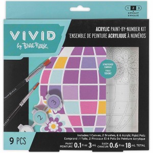 Vivid by Brea Reese: Acrylic Mini Paint-By-Number Kit – Disco Ball - 6 x 6" - 1 of 4