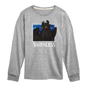 Boys' - How to Train Your Dragon - Toothless Stars Long Sleeve Graphic T-Shirt - 1 of 4